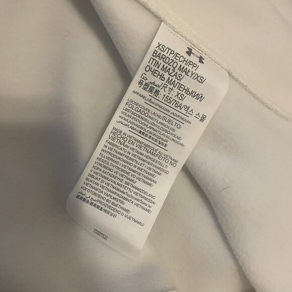Under Armour UA White Swacket Size XS Activewear Gym Workout Running - Picture 14 of 15